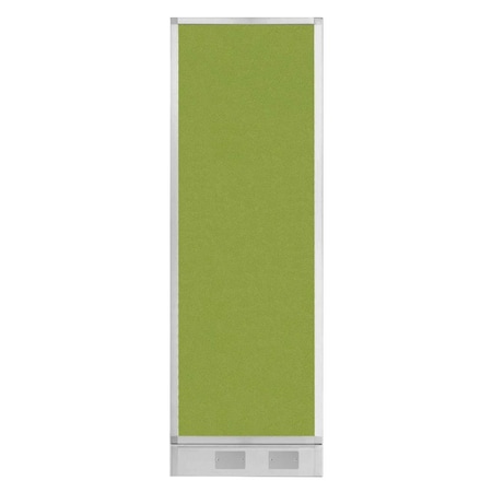Versare Hush Panel Configurable Cubicle Partition 2' x 6' Lime Green Fabric w/ Cable Channel 1856231